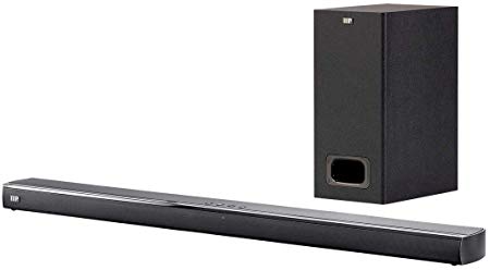 Monoprice SB-200SW Premium Slim Soundbar with Wireless Subwoofer HDMI ARC, Bluetooth, Optical, and Coax Inputs