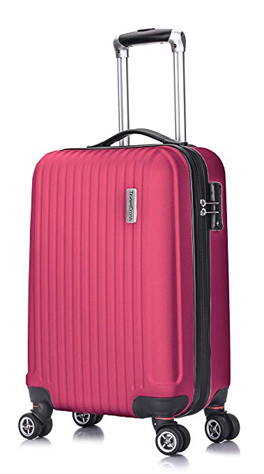 TravelCross Berkeley Classic 21'' Carry On Lightweight Hardshell Spinner Luggage (Pink)