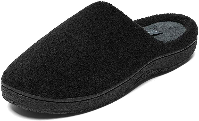 DREAM PAIRS Men's Memory Foam Slippers Comfort Plush Fleece Closed Toe Non-Slip Indoor/Outdoor House Shoes