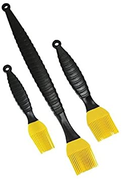 Basting & Pastry Pinceles (Yellow, Set of 3)