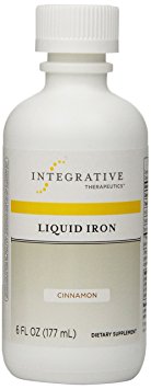 Integrative Therapeutics - Liquid Iron - With Vitamin B12 and Folic Acid - Cinnamon Flavor - 6 fl oz