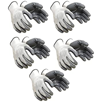 Klaxon Nylon Safety Hand Gloves (Pair 5) …