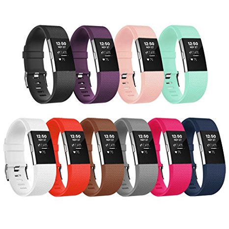 For Fitbit Charge 2 Bands, Adjustable Replacement Sport Strap Bands for Fitbit Charge 2 Smartwatch Fitness Wristband