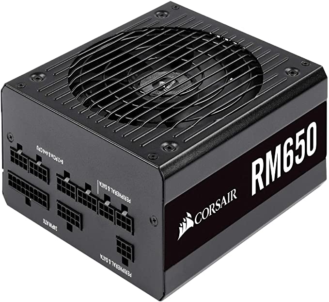 Corsair RM Series, RM650, 650 Watt, 80  Gold Certified, Fully Modular Power Supply, Microsoft Modern Standby