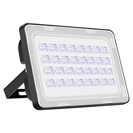 Viugreum 100W LED Flood Light Outdoor, Thinner and Lighter Design, Waterproof IP65, 10000LM, Warm White (2800-3000K), Super Bright Security Lights, for Garden, Yard, Warehouse, Square, Billboard