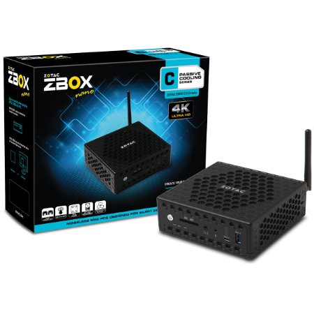 ZOTAC ZBOX C Series Passive Cooling Mini PC Intel  N3150 Quad-Core CPU Intel HD Graphics Barebones System ZBOX-CI323NANO-U