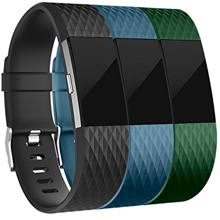 For Fitbit Charge 2 Bands, Maledan Replacement Accessory Wristbands for Fitbit Charge 2 HR, Large Small