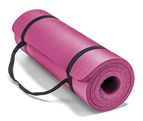 Spoga Premium 1/2-Inch Extra Thick High Density Exercise Yoga Mat with Carrying Strap