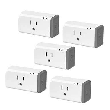 SONOFF S31 15A WiFi Smart Plug with Energy Monitoring, ETL Certified, Remote & Voice Control and Timer Function, Works with Alexa & Google Home Assistant, 2.4GHz WiFi Required (5 Pack)