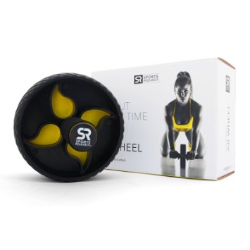 Performance Ab Roller Wheel by Sports Research - Includes Knee Pad, and Training Guide | Premium Core Strength Training Abdominal Wheel