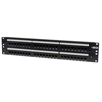 Tripp Lite 48-Port 2U Rackmount Cat5e 110 Patch Panel 568B, RJ45 Ethernet(N052-048)