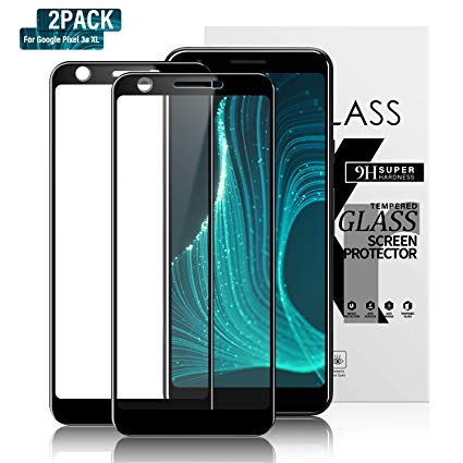 Gozhu (2-Pack) Google Pixel 3a XL Tempered-Glass Screen Protector, Bubble Free, Fingerprint, Scratch, and Force-Resistant,Case-Friendly Screen Protector for The Google Pixel 3a XL