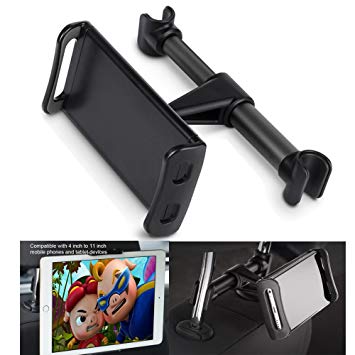 Nosame Car Headrest Mount, Adjustable iPad Stand Car Seat Tablet Holder,Cradle for iPad/Samsung Galaxy Tabs/Amazon Kindle Fire HD/Nintendo Switch,All 4 to 10.1 inch Devices and Tablets
