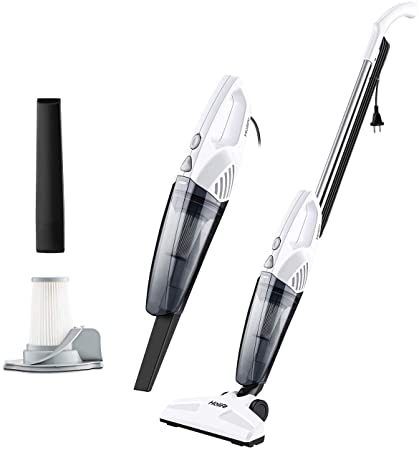 HoLife Stick Vacuum and Handheld Vacuum 2-in-1, Corded Vacuum Cleaner Lightweight Bagless Stick Hand Vacuum Cleaner, 12Kpa Strong Suction for Cat Pet Hair Dust Cleaning, 2 HEPA Filters