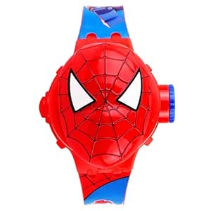 Matrix Kids Edition Spiderman/Hello Kitty/Micky Mouse/Unicorn/Princess/Ironman Heads Up Projector Image Digital Watch for Kids (Spiderman)