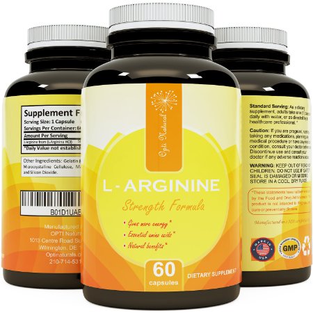 Complete L-Arginine Complex HCL Essential Amino Acid Workout Vitamin for Weight Loss Increased Energy Boost Metabolism Increase Muscle Mass Immune System Support for Men Women Teens