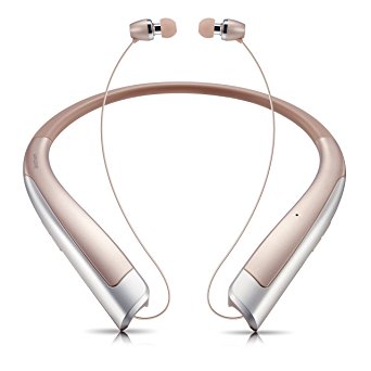 Bluetooth Headphones, Jpodream HX1100 V4.1 Bluetooth Headphones Wireless Neckband Headset Stereo Noise Cancelling Earbuds with Mic(Rose Gold)