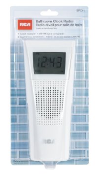 RCA BRC11 AM/FM Bathroom Clock Radio