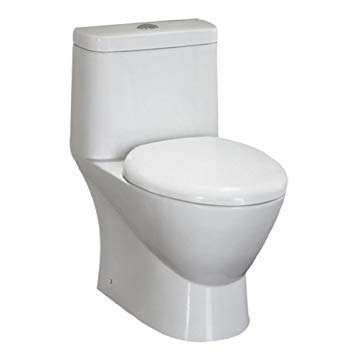 ARIEL TB346M Contemporary European Toilet - White - Dual Flush