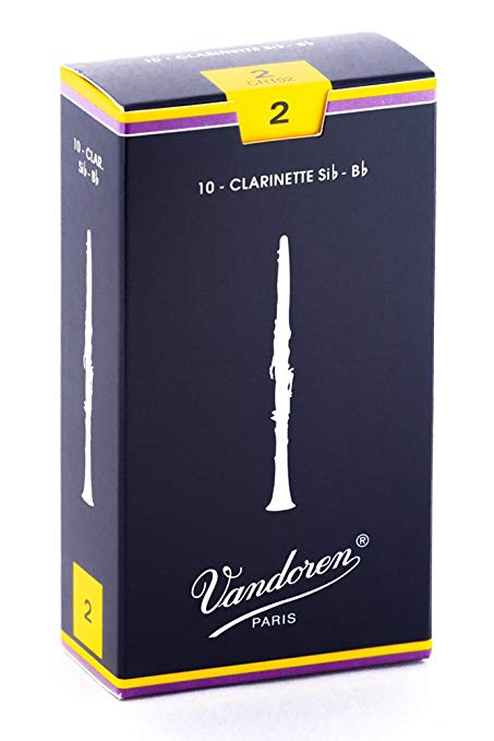 Vandoren CR102 Bb Clarinet Traditional Reeds Strength 2; Box of 10