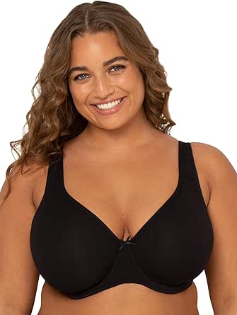 Fit For Me By Fruit of the Loom Women's Plus Size Cotton Unlined Underwire Bra-Pinch-Free Straps - Side and Back Smoothing