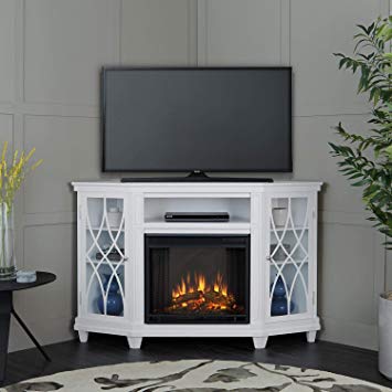 Real Flame Lynette Electric Fireplace in White Finish
