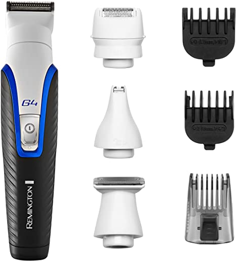 Remington Graphite G4 Cordless Trimmer, All-in-One Beard, Body and Stubble Trimmer with Mini Electric Shaver Attachment, PG4000