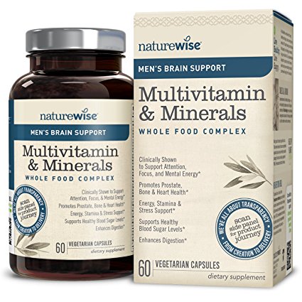 NatureWise Men's Multivitamin & Mineral Whole Food Complex with Brain Support