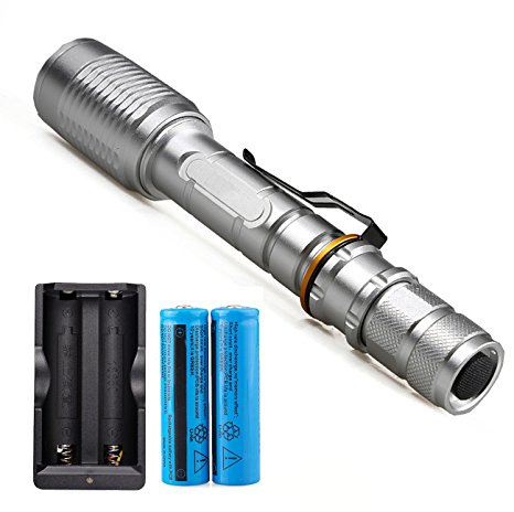 Police Tactical Led Flashlight 18650 T6 XML Torch  18650 Battery   Charger