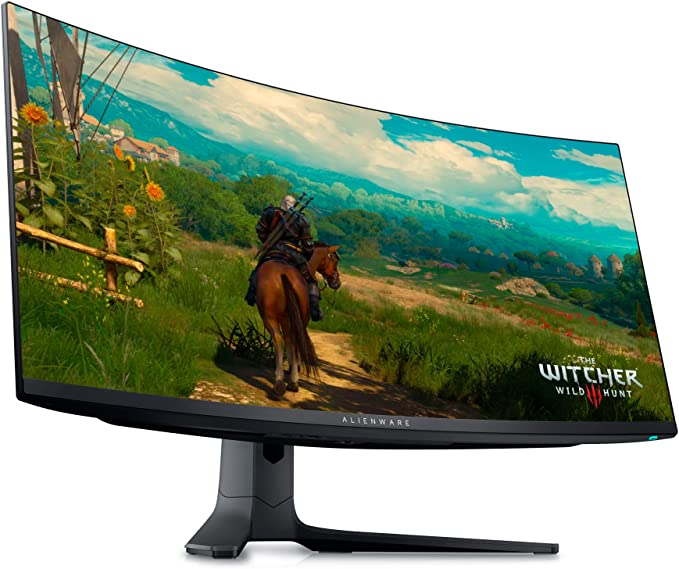 Alienware AW3423DWF 34 Inch WQHD (3440x1440) 21:9 1800R Curved Gaming Monitor, 165Hz, QD OLED, 0.1ms, AMD FreeSync Premium Pro, 99.3% DCI-P3, HDR400, 2x DisplayPort, 1x HDMI, 5x USB, 3 Year Warranty