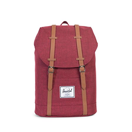 Herschel Supply Co. Retreat Backpack, Winetasting Crosshatch/Tan Synthetic Leather