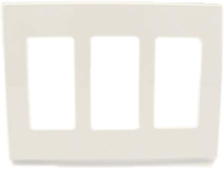 Leviton 80311-SW 80311-W 3-Gang Decora Plus Wallplate, 1 pack, White