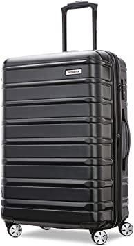 Samsonite Omni 2 Hardside Expandable Luggage with Spinner Wheels, Midnight Black, Checked-Medium 24-Inch