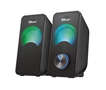 Trust Arys Compact RGB 2.0 PC Speakers for Computer and Laptop, 12 W, USB Powered - Black