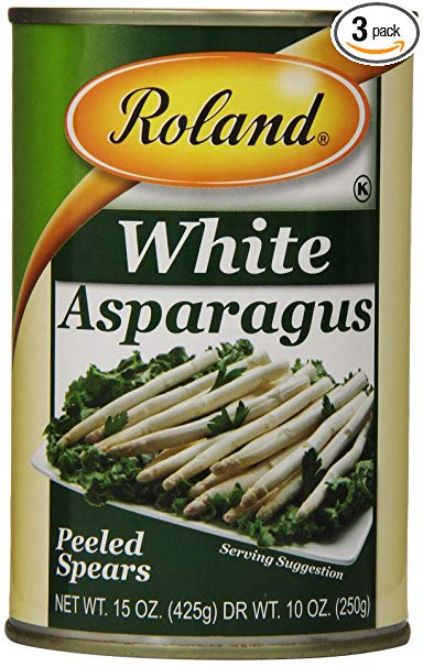 Roland Foods White Asparagus, Peeled Spears, 15 Ounce (Pack of 3)