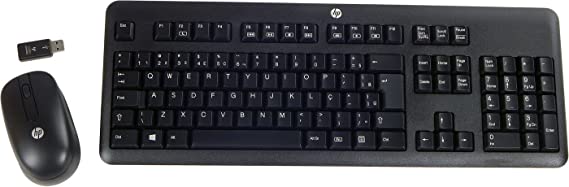 HP Brazilian Wireless Combo Keyboard w Mouse 729622-203