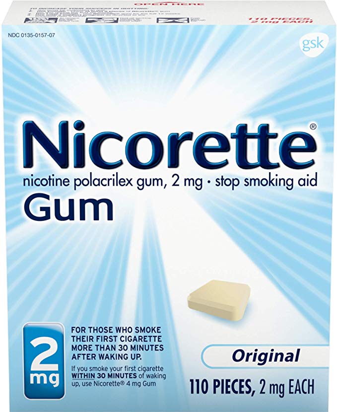 Nicorette Gum, 110 2mg Pieces, Original Flavor (1 Pack)