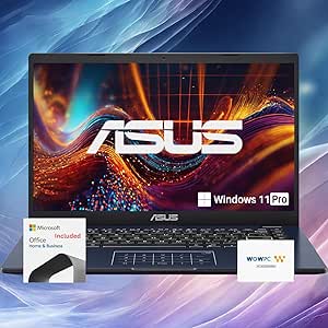 ASUS Portable Go Laptop • 2024 Flagship • 4GB RAM • 704GB Storage • Intel Processor • 14" FHD Display • 1 Year Microsoft 365 Included • Webcam • 10  Hrs Battery Life • Windows 11 Pro • w/WOWPC Bundle