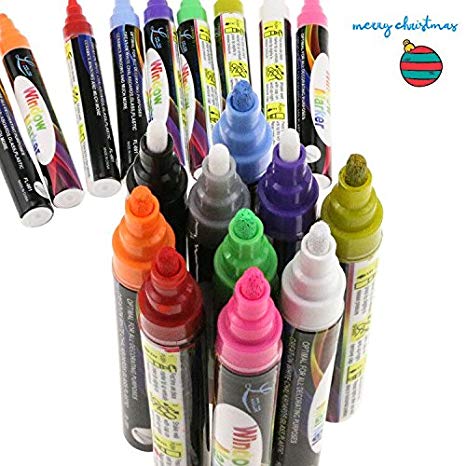 Buluri Liquid Chalk Markers for Chalkboard, 10 Pack Acrylic Paint Markers for Chalkboards, Bistro Boards, Whiteboards, Windows and Glass Paint Marker Pen