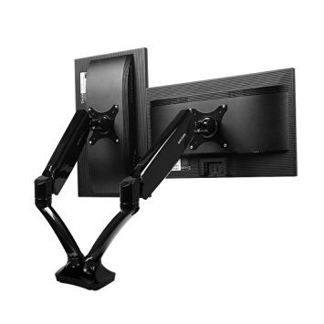 Loctek Height Adjustable Articulating Dual Arm Desk Monitor Mount Spring Gas LCD Arm 10 - 24 Inch 20" 21" 22" 23" Samsung/dell/asus/acer/hp/lcd/pdp (Dual Arm with USB Ports)