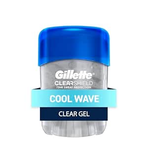 Gillette Antiperspirant and Deodorant for Men, Clear Gel, Cool Wave Scent, 0.5 oz