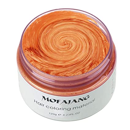NYKKOLA Unisex Hair Wax Color Dye Styling Cream Mud, Natural Hairstyle Pomade, Washable Temporary,Party Cosplay (Orange)
