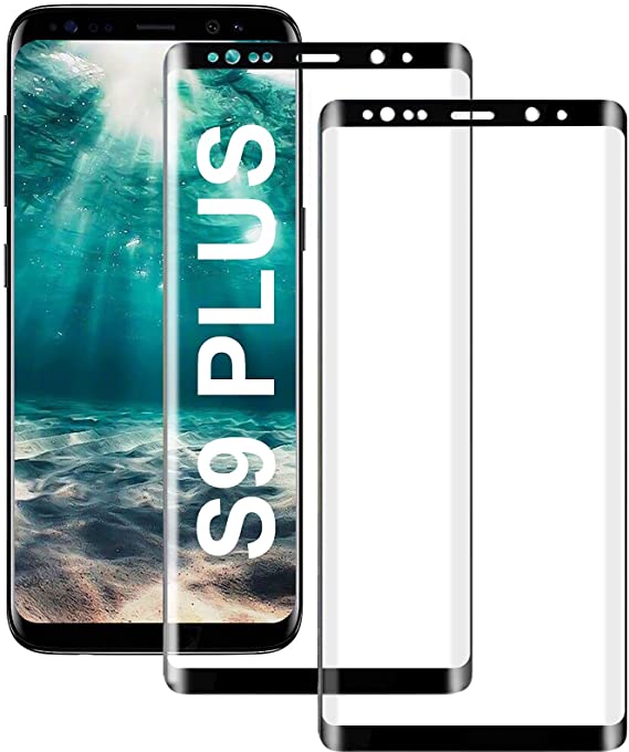 Galaxy S9 Plus Screen Protector, (2-Pack) Tempered Glass Screen Protector [Force Resistant up to 11 pounds] [Full Screen Coverage] [Case Friendly] for Samsung S9 Plus(6.2")