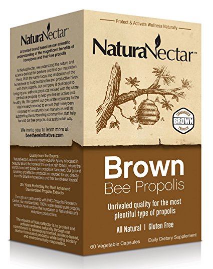 NaturaNectar Brown Bee Propolis, 60 Count