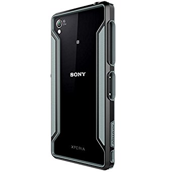 Xperia Z3 Case, Nillkin [TPU PC Material] Armor-Border Series Sleek Slim Frame Bumper Hard Case Cover for Sony Xperia Z3