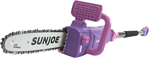 Sun Joe SWJ807E-PRP 10 inch 8.0 Amp Electric Convertible Pole Chain Saw, Purple