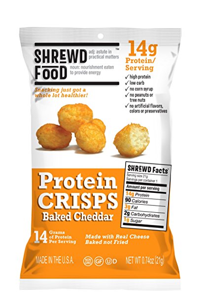 Baked Cheddar Protein Crisps (8-Pack of .74oz Bags)