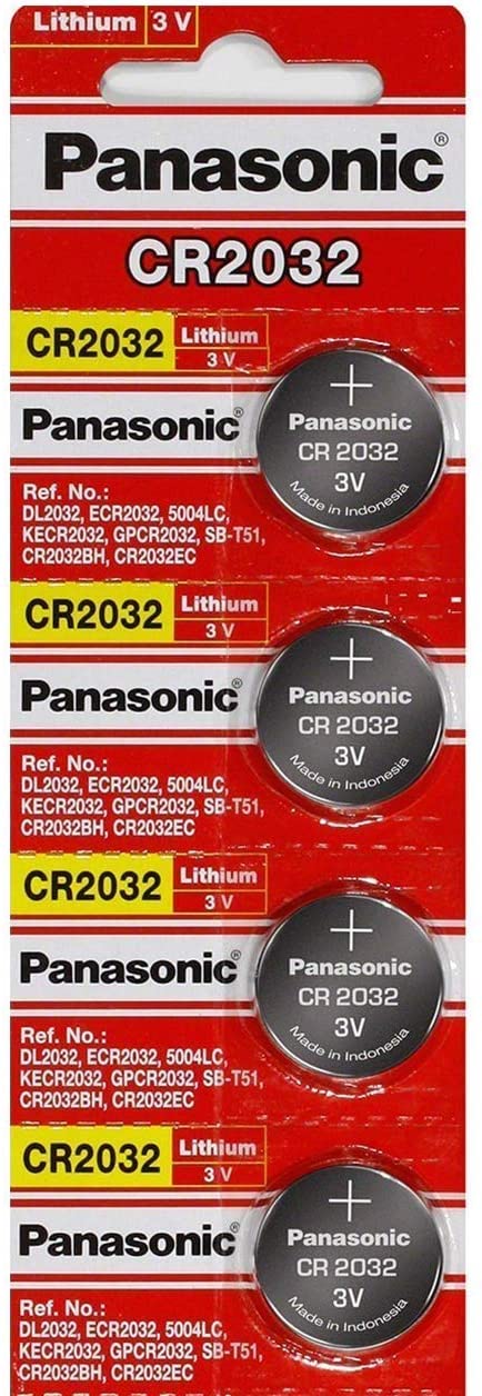 Panasonic CR-2032 Lithium Coin Battery - Four Pack