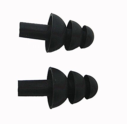 5 Pairs Soft Silicone Waterproof Earplugs Swimmers Ear Plugs for Swimming or Sleeping (black)