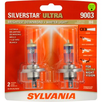 SYLVANIA 9003 also fits H4 SilverStar Ultra High Performance Halogen Headlight Bulb Pack of 2